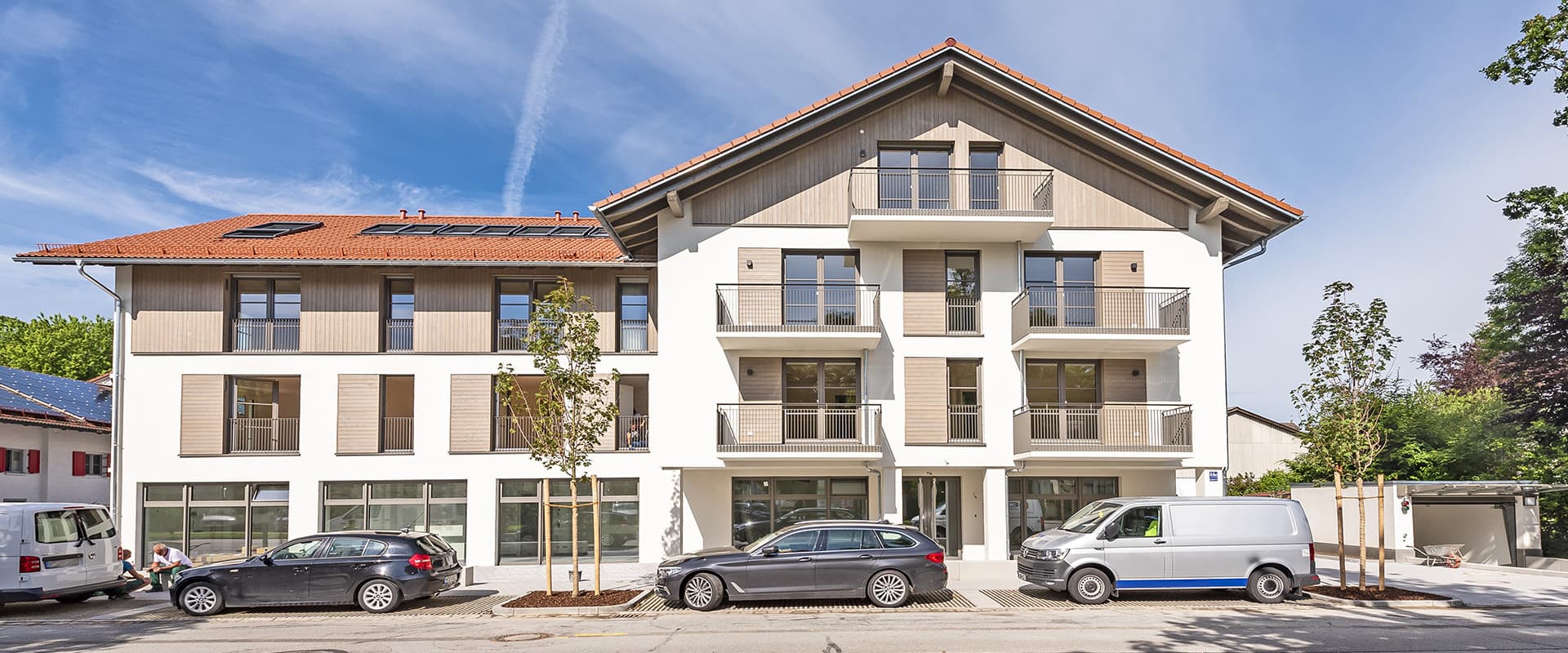Höhenkirchen-Mitte. Wohnanlage in Höhenkirchen-Siegertsbrunn