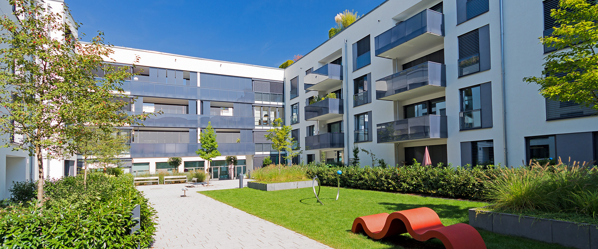 Hofquartier Schwabing. Wohnanlage in München Schwabing