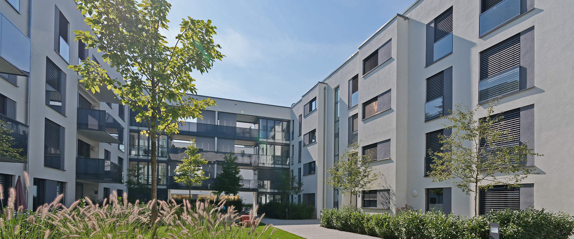 Hofquartier Schwabing. Wohnanlage in München Schwabing