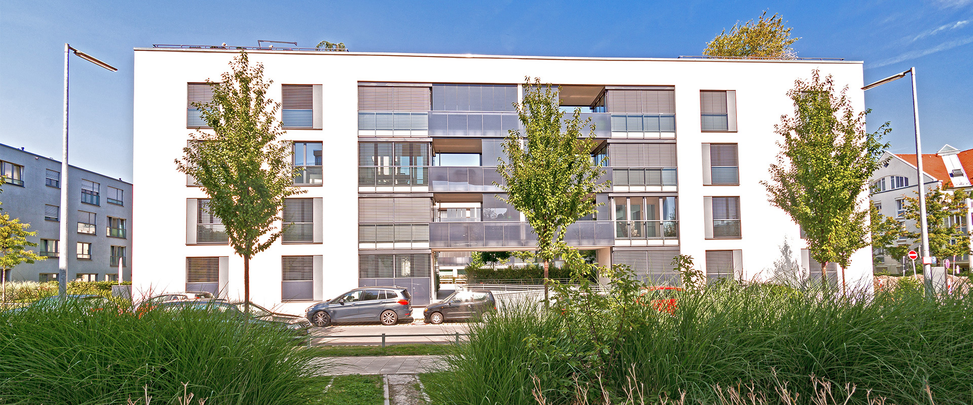 Hofquartier Schwabing. Wohnanlage in München Schwabing