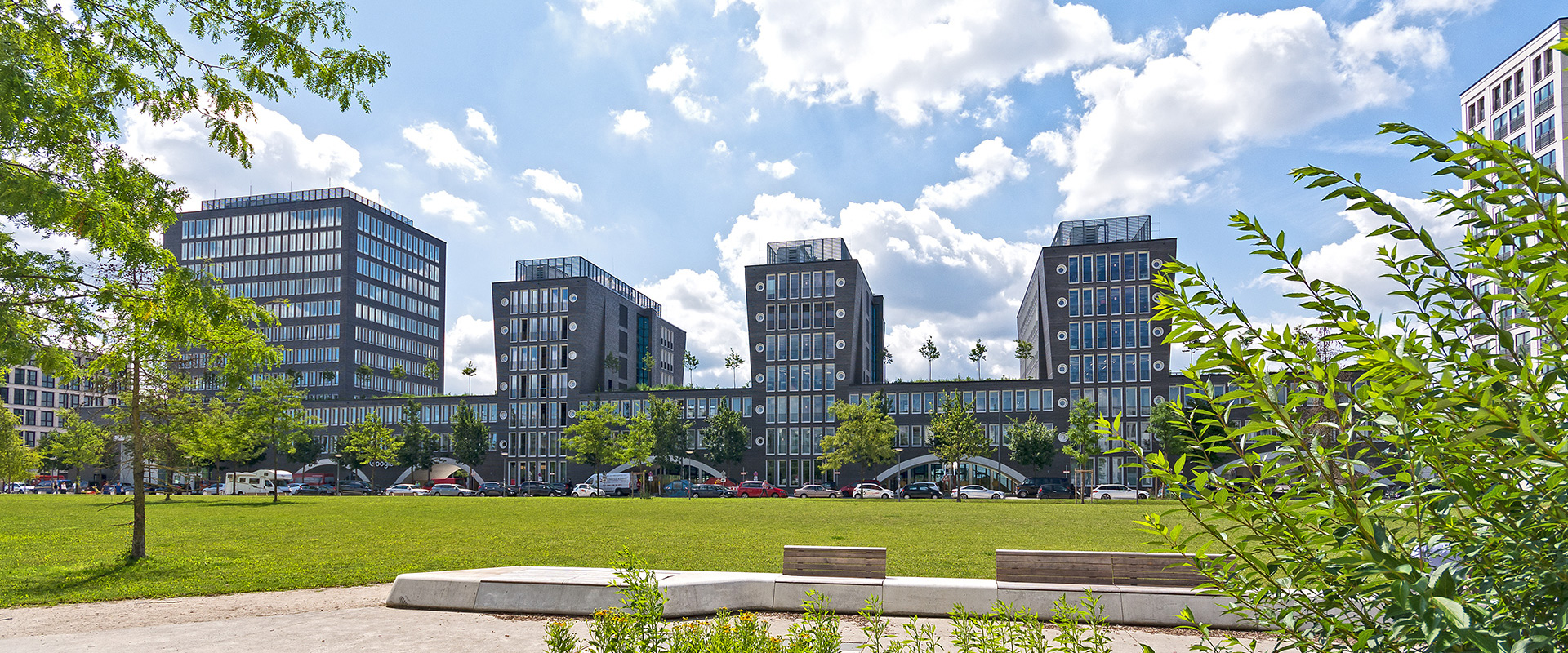 Kontorhaus. Bürogebäude München Arnulfpark