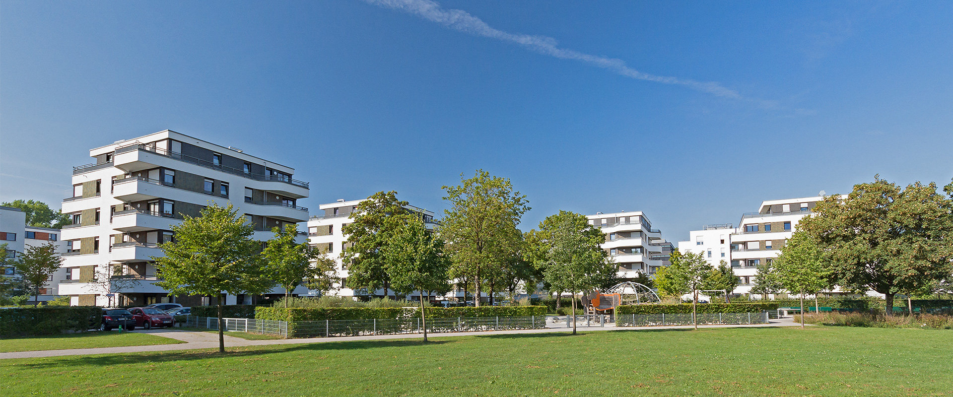 Parkside Leopold. Wohnanlage in München Schwabing