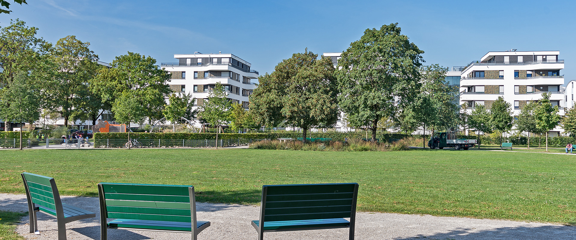 Parkside Leopold. Wohnanlage in München Schwabing