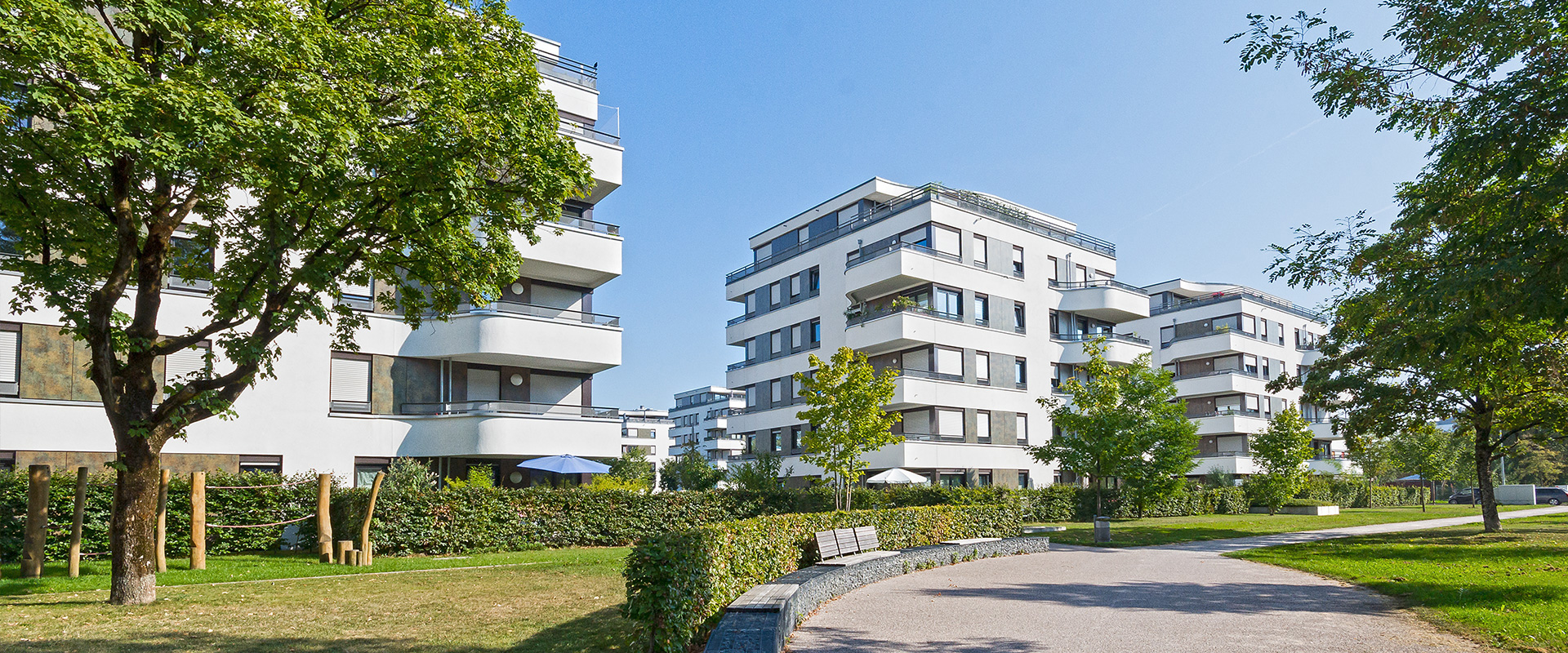 Parkside Leopold. Wohnanlage in München Schwabing