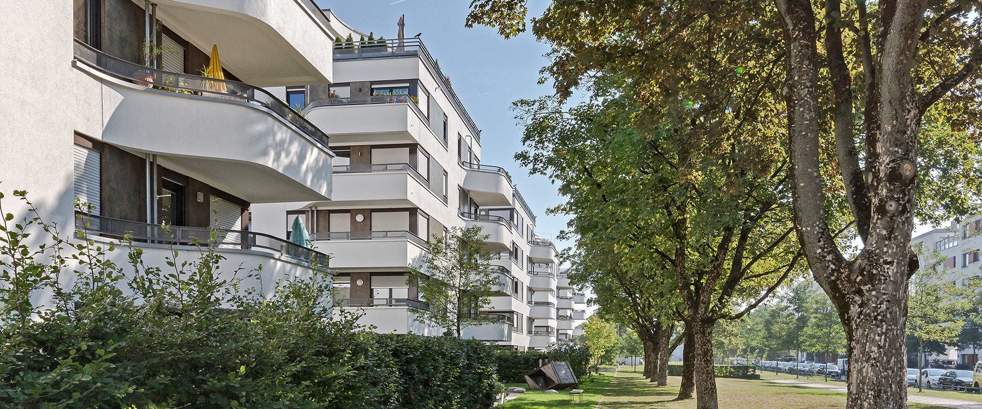 Parkside Leopold. Wohnanlage in München Schwabing