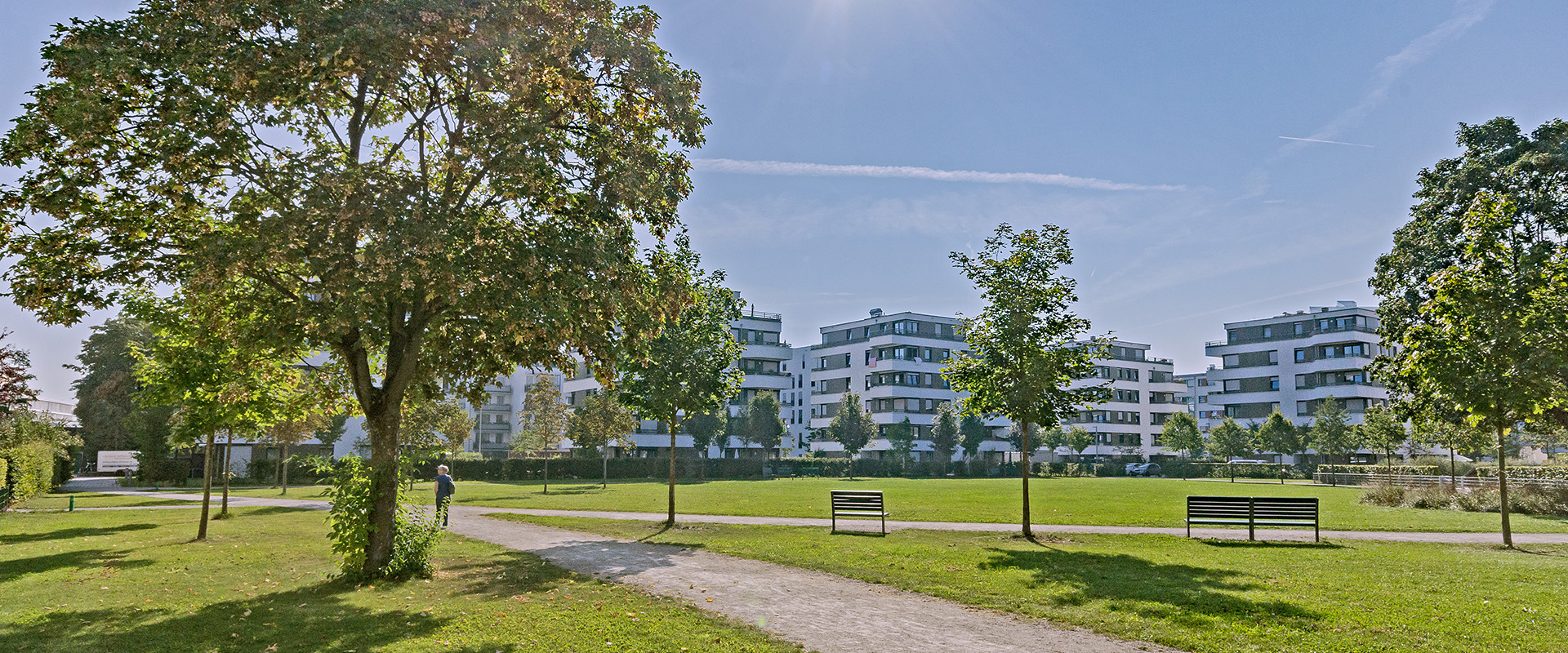 Parkside Leopold. Wohnanlage in München Schwabing