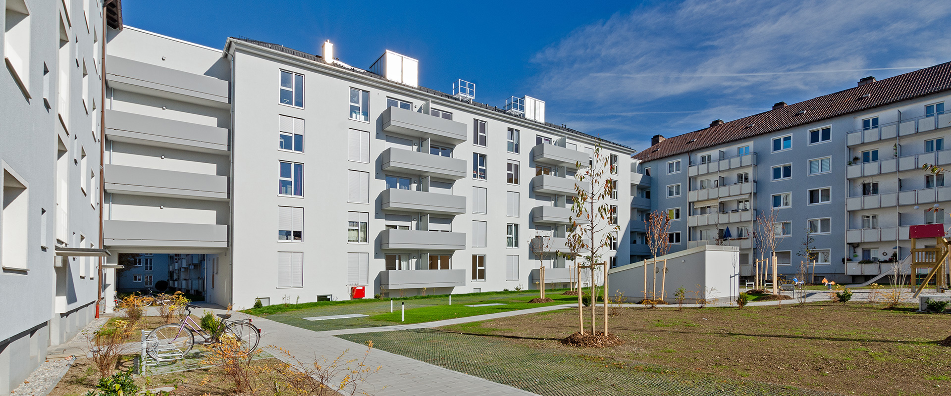 Schäufeleinstraße. Wohnanlage München Laim